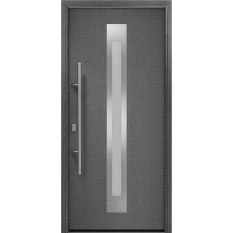 Hörmann Ecostar Haustür "ISOPRO IP 770S", anthrazit metallic (CH 703), 110 x 210 cm (B x H), DIN Links