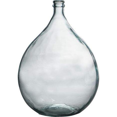 Bouteille Dame Jeanne 34 L en verre recyclé – Hauteur 57 cm – Diamètre 35 cm – Apportez une touche chic à votre intérieur – Table Passion