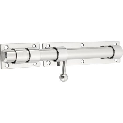 Robuste Verrou Porte Exterieur Loquet Porte 230mm Barre, Brossé (1/5)