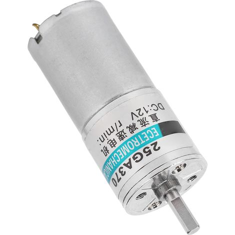 Moteur à engrenages CC Micro basse vitesse CW CCW Support à aimant permanent Contrôle Sport 12V XD25GA370 (20 tr/min) (1/5)