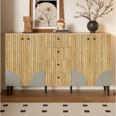 MEUBLIV Zapatero 90x32x94 cm madera clara – 3 puertas, estantes y almacenamiento (1/5)