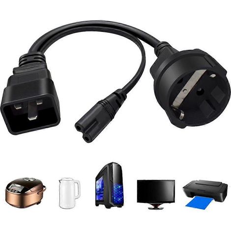 Adaptateur répartiteur d'alimentation C20 vers connecteur de conversion de prise en forme de 8+C7 (1/4)