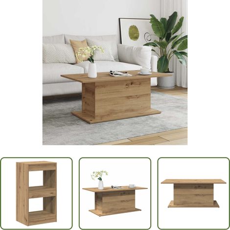 Holzwerkstoff - Couchtisch Artisan-Eiche 102x55,5x40 cm Holzwerkstoff (1/5)