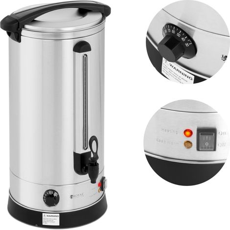 Calentador de agua de acero de doble pared, 23,5 L, 2500 W.