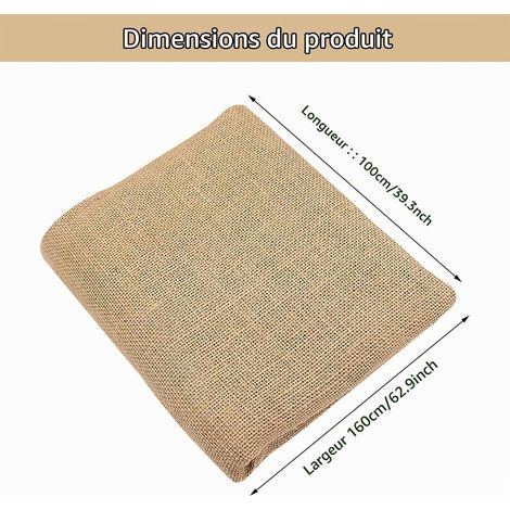 160x100cm Chemin de Table Toile de Jute Vintage de Chemin de Lavable Table Jute Chemin de Table Aspect Lin Naturel Décorations de Table pour Travaux Manuels Mariage fête Festival (1/5)