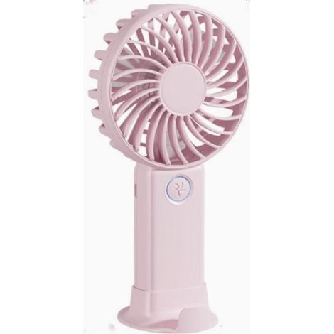 Mini ventilador portátil recargable: tres velocidades ajustables, nivel de ruido inferior a 36 dB(A), batería de larga duración (color rosa). (1/5)