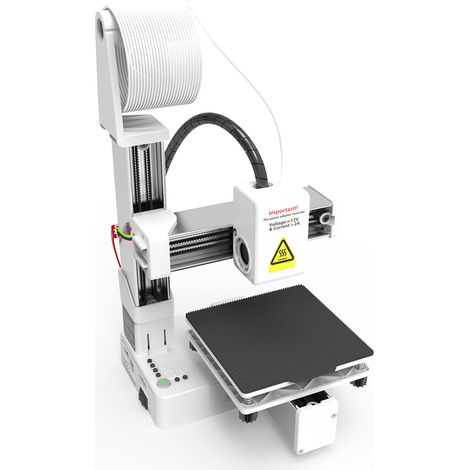 Imprimante 3D de bureau compacte, dimensions d'impression effectives : 100 x 100 x 100 mm, plateau amovible, impression en un clic, carte TF fournie, idéale pour les débutants (1/5)