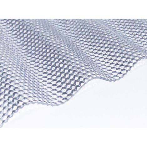 Lastra Policarbonato Corrugato Compatto Goffrato Sezione 76/18 Diamante 1045x2000 Spessore 2.5 mm (1/2)