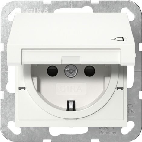 Gira SCHUKO-Steckd. KD + SP System 55 Reinweiß m [441427], 4414 27