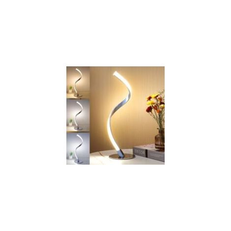 Lampada da comodino a LED a spirale dimmerabile – Acciaio inossidabile – Temperature di colore 3000K-5000K – Cavo da 1,5 m per una facile installazione – Crezuo