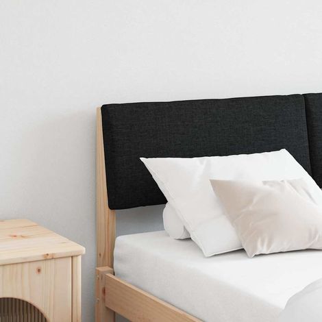 vidaXL Tête de lit capitonnée Noir 160 cm Pin massif