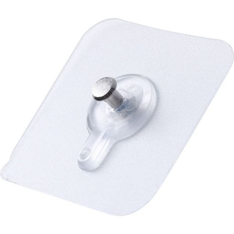 Paquet de 10 chevalets sans perçage, crochets adhésifs pour étiquettes transparentes pour cadres photo muraux, miroirs et affiches 66 cm (1/5)