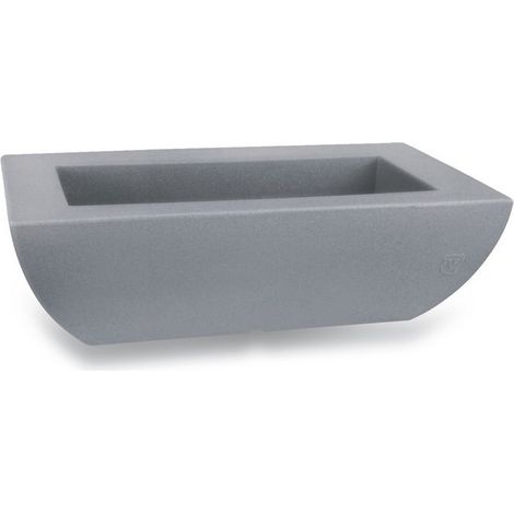 Maceta rectangular baja Genesis  70 cm - Chocolate