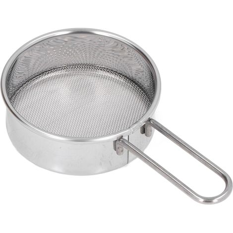 Tamis à farine rond miniature en acier inoxydable 304, maille fine 40, petit tamis professionnel pour pâtisseries et boulangeries à domicile. Un tamis à farine miniature inclus. (1/5)
