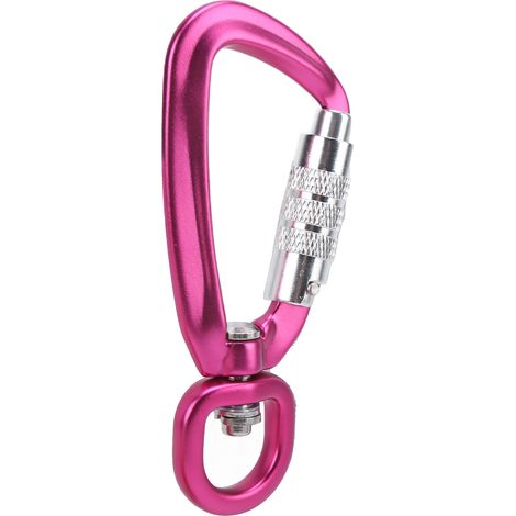 Mousqueton à Verrouillage Automatique 360° pour Accessoires de Chien, Hamac et Sac à Dos - Rose (1/5)