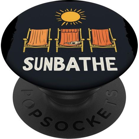 Chaise de plage cool avec discours de bain de soleil pour des journées d'été amusantes Adhésif (1/5)