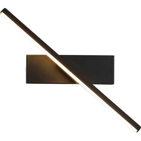 Drehbare Wandleuchte fürs Schlafzimmer, Gehäuse aus Eisen, korrosionsbeständige und hitzegehärtete Oberfläche, Nachttischlampe für Zuhause, weißes Licht, schwarz (1/5)