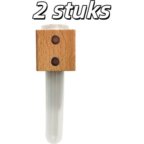 Lot de 2 aimants pour réfrigérateur en forme de vase avec composition florale en bois de hêtre effet 3D pour décoration de maison et bureau (1/5)