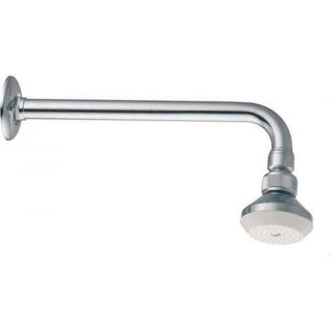 BRACCIO DOCCIA CROMATO CM.30 1/2" COMPLETO DI SOFFIONE CON SNODO TIPO SPIAGGIA