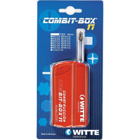 Schraubendreher-Bit-Box COMBIT-BOX 17 Blister (Bauform)  WITTE 27774