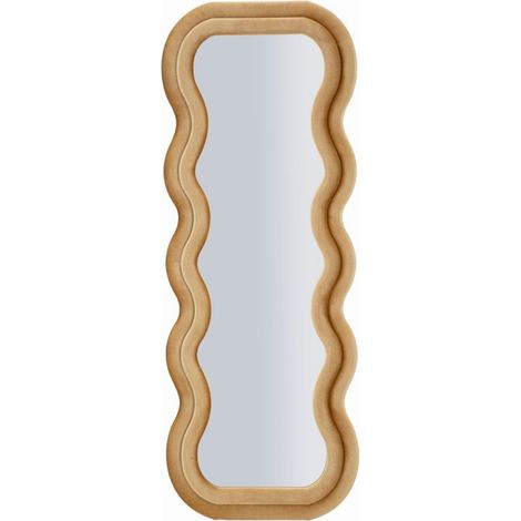 Specchio da parete in velluto oro, 60x6x160 cm – Emily (1/5)