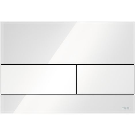 TECE WC-Betätigungsplatte TECEsquare Glas für Zweimengentechnik, Glas weiß, Tasten weiß 9240800 (1/6)