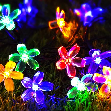 Guirnalda de luces solares para exteriores - 5 m - 20 LED - Resistente al agua IP65 - 8 modos - Ideal para balcones, jardines, terrazas, árboles, bodas y fiestas [Clase energética A+++] (1/5)