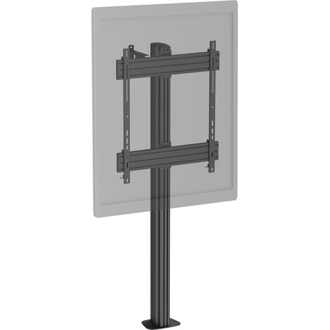 Support TV sur pied 60''-100'' mode portrait à visser noir (1/3)