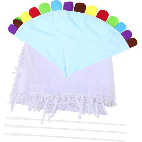 Tente de lit semi-circulaire bleue en polyester pour enfants (1/5)