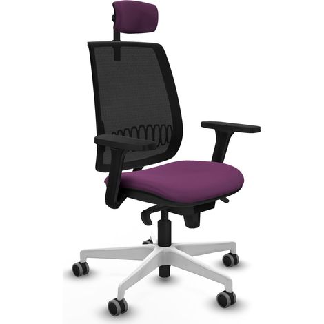 Sedia da ufficio piqueras y crespo alares nera pelle sintetica viola (1/2)