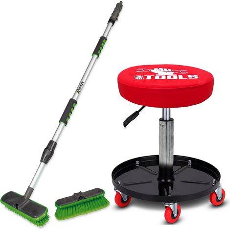 Tabouret de mécanicien BM TOOLS BMT-STOOL siège pivotant Hauteur réglable / Supports OUTILS - Balai brosse de nettoyage à eau (1/5)