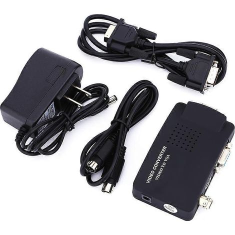 Adaptateur convertisseur vidéo composite TV BNC S-terminal vers VGA pour DVR (1/4)