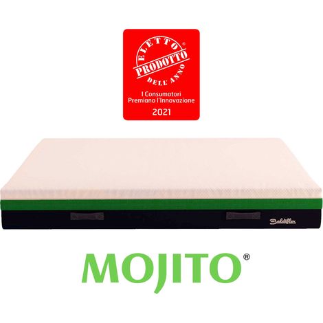 Baldiflex Matelas MOJITO 85 x 200 cm Mousse à Mémoire Technologie Superflex HD Multi Densité Parfait Soutien-Haute Resilience Épaisseur 25 cm (1/5)