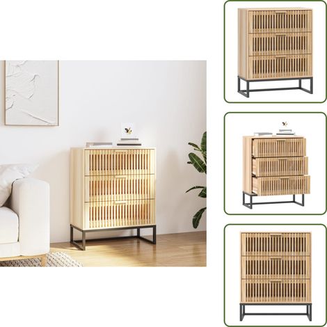 Sideboard 60x30x75 cm Holzwerkstoff - Holz Sideboard - Wohnzimmermöbel - Regal - Kommode - Stauraum (1/5)