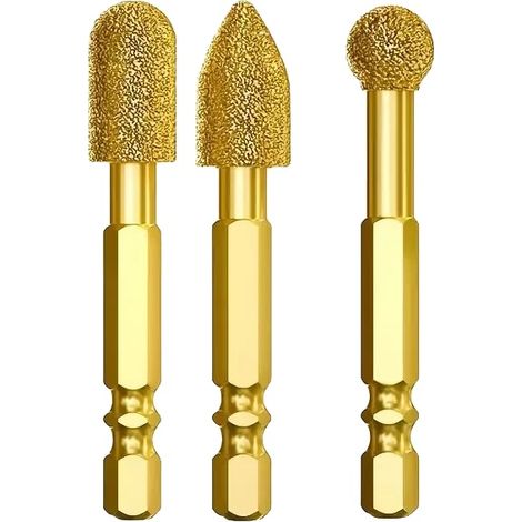 Cabezal de pulido abrasivo, aleación duradera, compatible con taladros estándar, 3 piezas. (1/2)