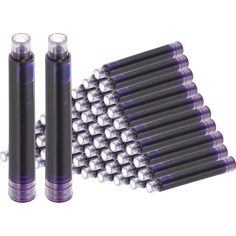 60Pcs Cartouches D'Encre Pour Stylo Plume 3.4mm ID, Violet (1/5)