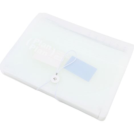 Organiseur de dossiers accordéon avec étiquettes, 25 pochettes, grande capacité, format A4/Lettre, blanc, idéal pour la maison, l'école et le bureau. (1/5)