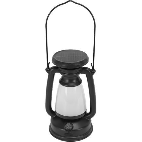 Lampe solaire de camping rechargeable par USB Type C, 3 températures de couleur, intensité variable, étanche, lanterne solaire portable pour l'extérieur (1/5)