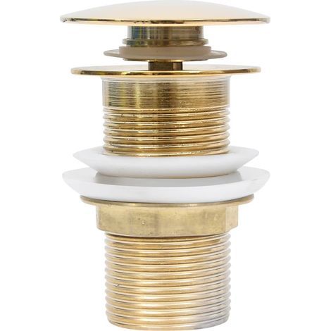 Druckknopf-Ablauf ohne Überlauf, Gold, 6,4 x 6,4 x 9,1 cm (1/5)