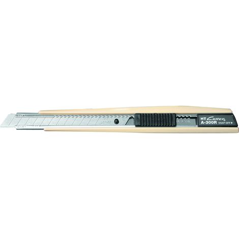 NT Cuttermesser A-300 RP (9mm, Kunststoff, Farbe: Elfenbein, mit Taste) 489660 (1/4)