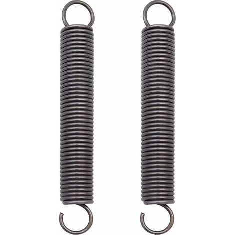ressorts de tension allongés en acier comprimé avec double crochet – dimensions : 2 x 18 x 150 mm (1/4)