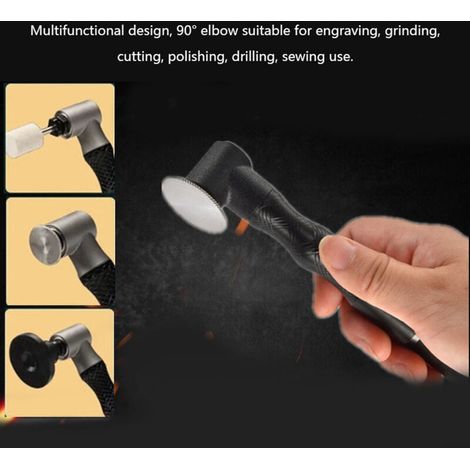 Amoladora angular compacta de 90°, amoladora eléctrica multifuncional, dispositivo de pulido versátil con abrazadera de 3 mm. (1/3)