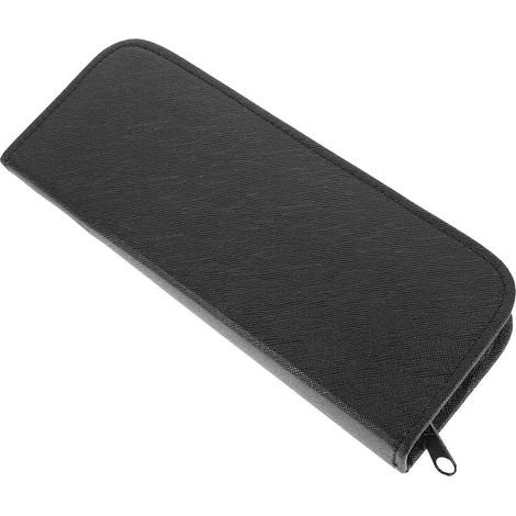 Trousse à outils de coiffure professionnelle, pochette pour ciseaux de coiffeur (noire) (1/5)