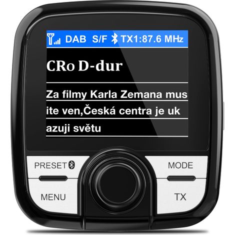 Adaptateur autoradio FM Dab/Dab+ DAB-388 avec émetteur FM intégré, Voiture Dab, Appel Main Libre, Écran Couleur avec Diffusion de Musique Bluetooth, Télécommande, écran TFT 2,4”, Antenne SMB (1/5)