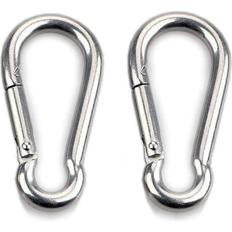 Mousqueton Mujixi (lot de 2) pour usage intensif, sports, chiens, hamac, acier inoxydable (1/5)