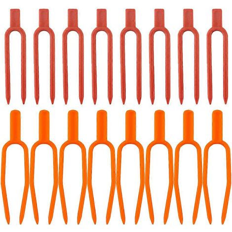 Clips de fixation en plastique pour plantes grimpantes, 400 pièces, couleurs assorties, en forme de fourche, pour contrôler la croissance des plantes grimpantes, pour les agriculteurs. (1/5)