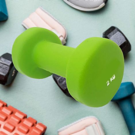Trade Shop - EINZELHANTEL 2 KG VINYL TRAININGSÜBUNGEN HOME GYM WORKOUT FIT - (1/3)