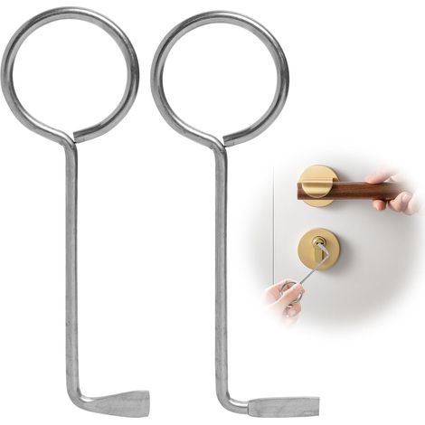 2 Clé à panneton, Acier inoxydable, Outil ouverture serrure, Porte chambre, Usage professionnel (1/5)
