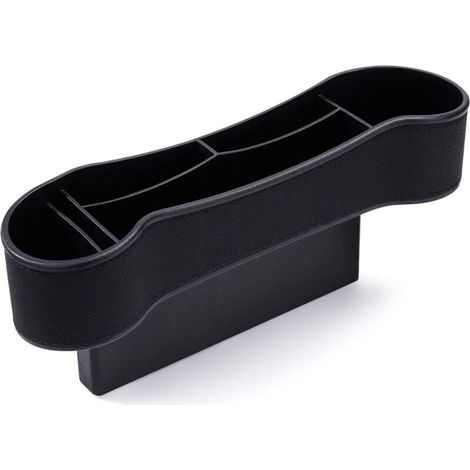 UlisemUniversal Car Seat Gap Storage Box Organizer per auto Portabicchieri in pelle PU Nero (1/4)