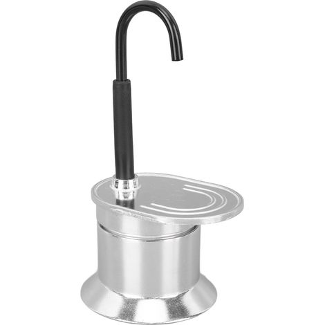 Mokkakanne, 1 Tasse (50 ml), Aluminium, Ausgießer, für Herd, Outdoor-Aktivitäten, Partys, Reisen (1/5)